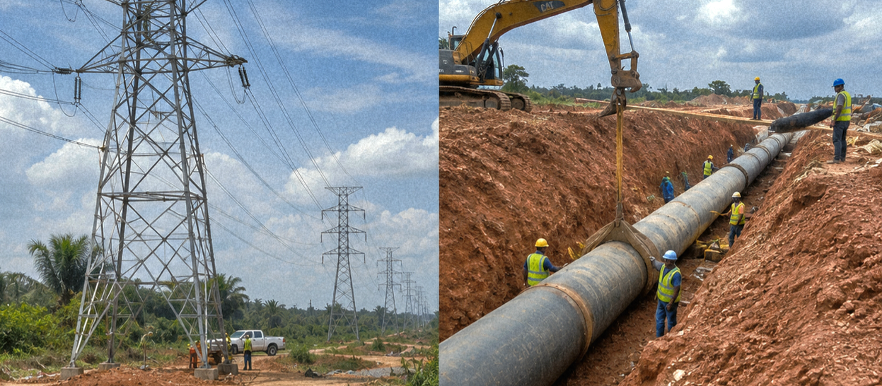 [INSERT SERVICE IMAGE — Tanks, Drainage, Power & Pipelines]